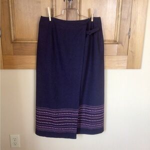 Elegant Purple Wrap Skirt